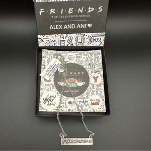 Retired Alex and Ani Friends the TV Show FRIENDS BAR necklace. (2019)